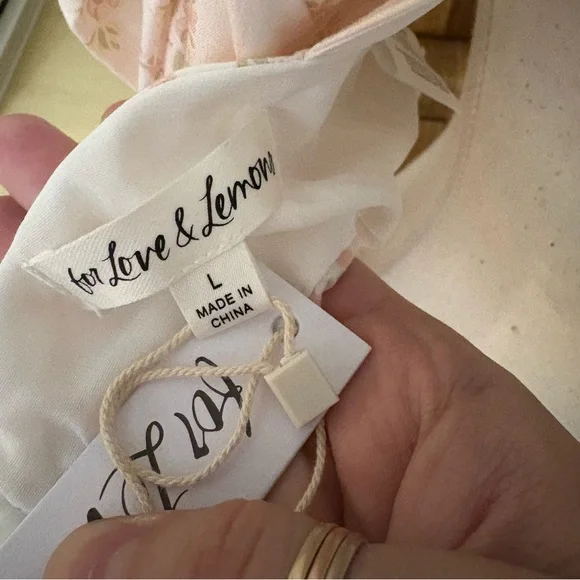 FOR LOVE & LEMONS Carly Top  Rose Dainty Open Back‎ Size Large NWT - Picture 6 of 10